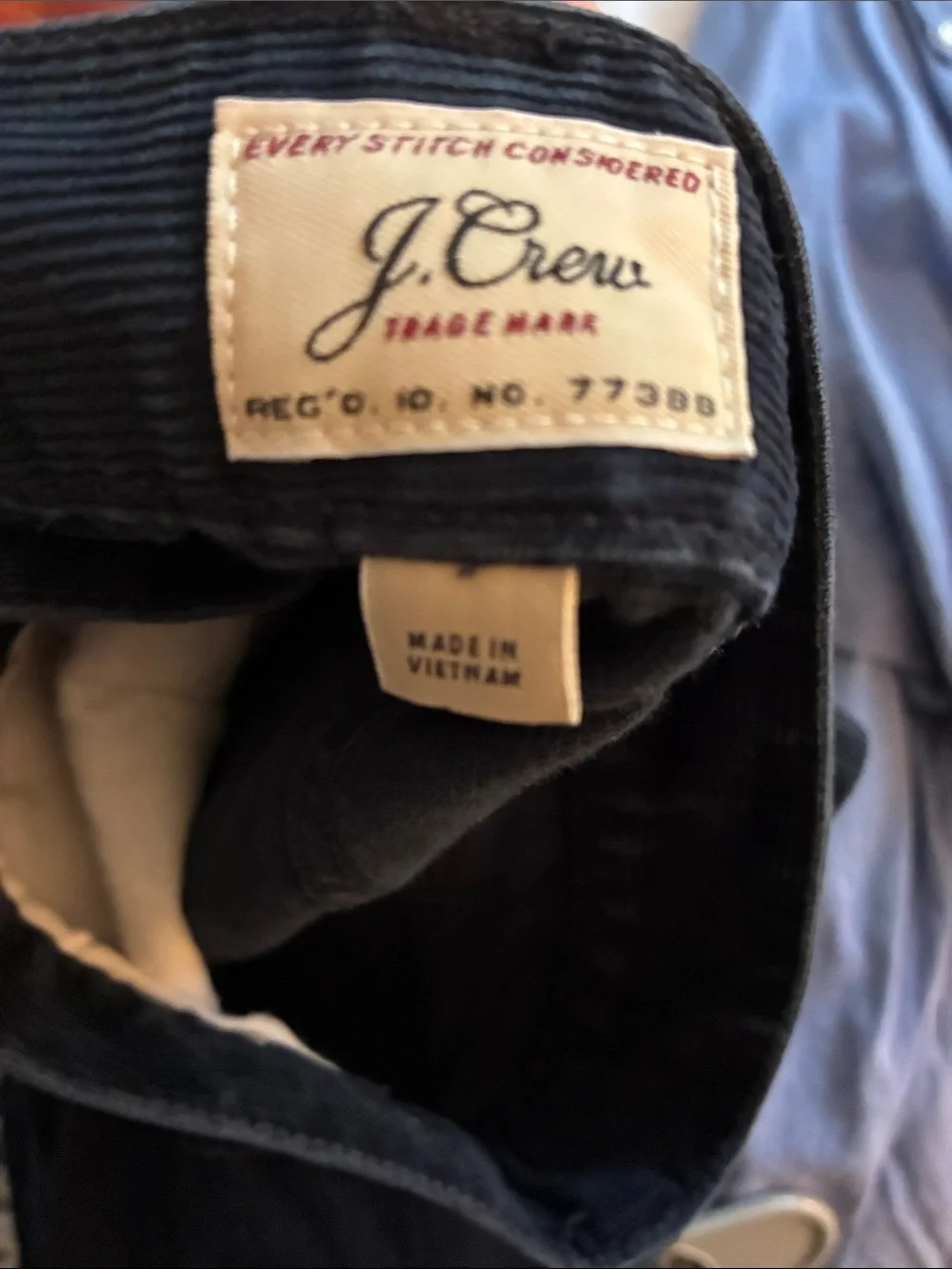 J. Crew Navy Corduroy Pants